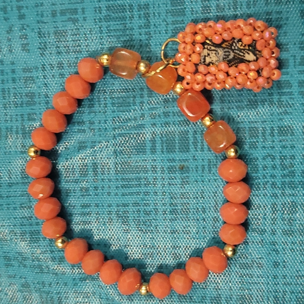 Moda Fashion Coral Color Jewelry View 2